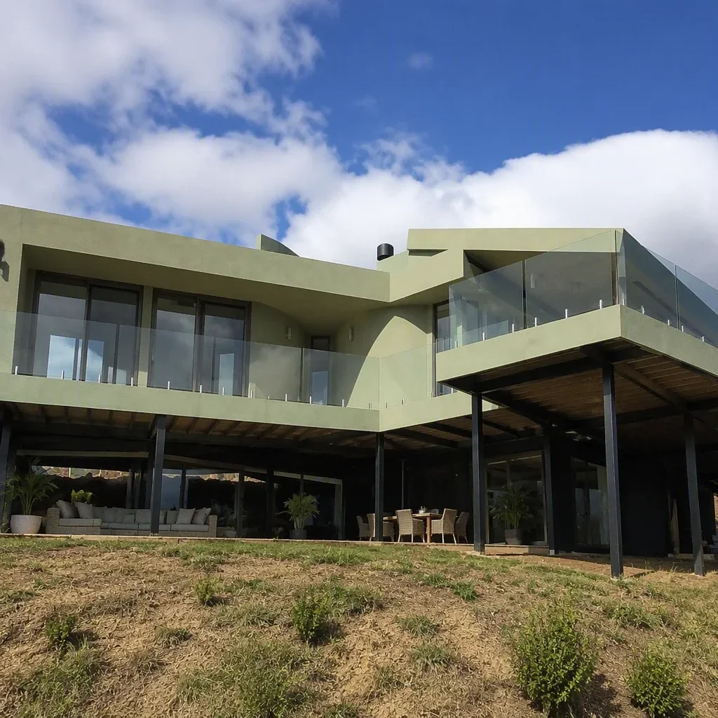 EOLO House - Street elevation with integrated garage