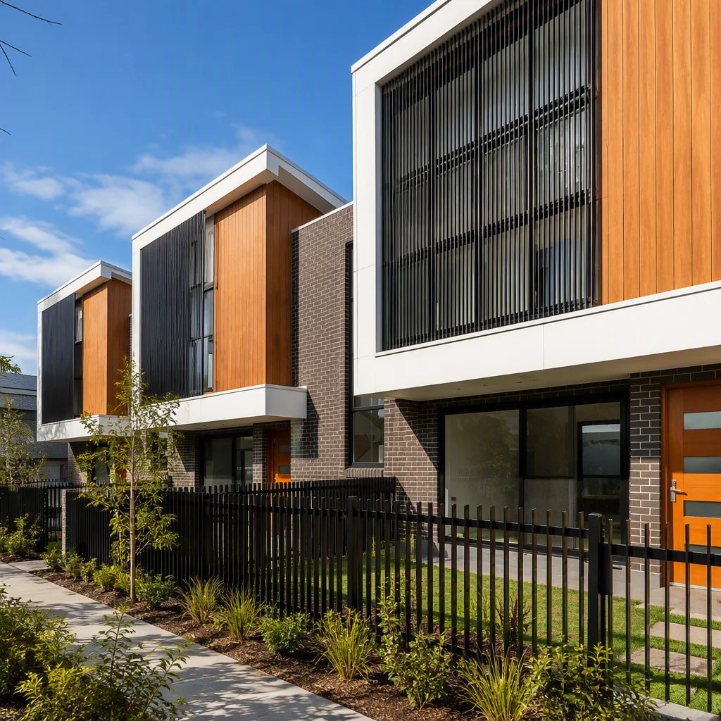 Contemporary modular townhouse development